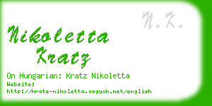nikoletta kratz business card